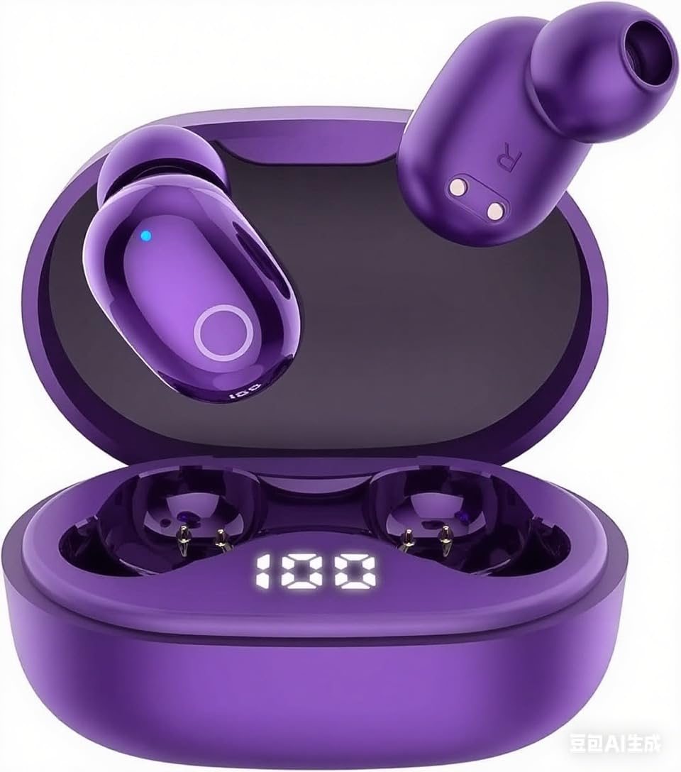 Bluetooth ワイヤレスイヤホン 紫 Amazon.co.jp: Bluetoothイヤホン ワイヤレスイヤホン 2つのシリコン